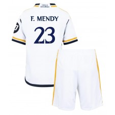 Real Madrid Ferland Mendy #23 Hemmaställ Barn 2023-24 Korta ärmar (+ Korta byxor)